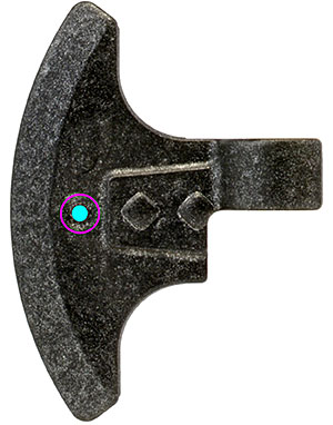 axe head left face